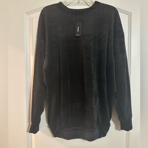 Black Velour long sleeve top